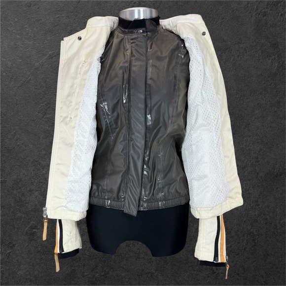 Harley Davidson Motorcycle Jacket Cream with Liner Biker Women's size Small - Picture 9 of 12